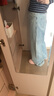 百圖betu女裝秋季新款牛仔褲高腰洗水百搭牛仔闊腿褲女2407T62 牛仔色 M 曬單實(shí)拍圖