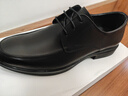 百麗通勤商務(wù)皮鞋男秋冬新商場(chǎng)款牛皮正裝鞋婚鞋CF01DCM9預售 經(jīng)典黑 40 (250mm) 曬單實(shí)拍圖