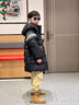 G.DUCKKIDS品牌童裝兒童羽絨服女童中長(cháng)款加厚保暖外套男童冬裝中小童羽絨衣 黑色 100 曬單實(shí)拍圖