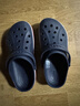卡駱馳crocs貝雅卡駱班兒童洞洞鞋沙灘鞋男女童包頭拖鞋/207018/207019 深藍色-410 35 (215mm) 曬單實(shí)拍圖
