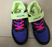 卡爾美（KELME）兒童足球鞋TF碎釘魔術(shù)貼免系帶防滑耐磨球鞋 紫黑  34  曬單實(shí)拍圖