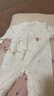 babylove嬰兒連體衣秋季純棉提花純色舒適寶寶哈衣新生兒爬服居家睡衣秋季 奶白色 59cm 曬單實(shí)拍圖