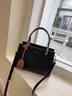海青藍 CYANINE SEA奢侈包包女款2025年斜挎包女士通勤手提單肩包生日禮物送女友老婆 黑色 品牌禮盒裝 曬單實(shí)拍圖