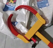 趣行汽車(chē)輪胎鎖 牛角車(chē)輪鎖違停鎖車(chē)器防盜車(chē)位鎖9孔調節梅花鎖芯 曬單實(shí)拍圖
