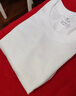 Mr.Bu布先生明星同款男士長(cháng)袖T恤春秋季小白T情侶內搭打底衫純色衣服 圓領(lǐng)-皓月白 L (175) 曬單實(shí)拍圖