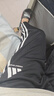 阿迪達斯 （adidas）三條紋側標休閑運動(dòng)男女秋季直筒長(cháng)褲 黑白 L 曬單實(shí)拍圖
