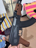 途象兒童玩具槍M416突擊步槍1:2.05水發(fā)珠軟彈槍AK47電動(dòng)玩具男孩禮物 AK47戰術(shù)尼龍金屬版（配噴火豬） 曬單實(shí)拍圖