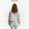 LULUALWAYS春季新品甜酷少女百搭蝴蝶結(jié)裝飾A字短褲 白色 M 曬單實(shí)拍圖