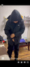 李寧加絨連帽衛衣男女款秋冬新款保暖寬松百搭運動(dòng)上衣AWDUA05 曬單實(shí)拍圖