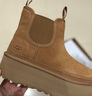 UGG秋季女士休閑舒適純色厚底雪地靴煙囪時(shí)尚切爾西短靴 1134526 CHE | 栗色 36 曬單實(shí)拍圖