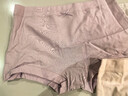 怡蘭芬平角內褲女純棉抗菌中腰四角少女內褲學(xué)生初中生高中生女生底褲 組合二（花灰+膚色+淺紫） 3條 L (參考體重90-110斤) 曬單實(shí)拍圖