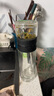 天喜（TIANXI）茶杯玻璃杯雙層茶水分離杯大容量便攜辦公室男士水杯禮物 曬單實(shí)拍圖