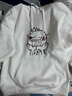 燁白青少年衛衣男初高中生慵懶風(fēng)小恐龍連帽衛衣男春季男生2024新款 白色 3XL 曬單實(shí)拍圖