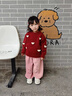 班喜迪女童褲子秋冬款2026新款洋氣兒童休閑長(cháng)褲寶寶冬裝加絨束腳褲冬季 粉色 100 曬單實(shí)拍圖