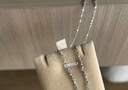 PT950鉑金項鏈女鎖骨鏈素鏈裸細款18白金鏈子送女友情人節禮物 o字鏈輕奢款 50cm 曬單實(shí)拍圖