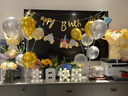 倍歡喜 生日場(chǎng)景布置兒童男孩女孩桌飄氣球立柱快樂(lè )燈光寶寶派對氛圍 金色城堡生日燈光布置 曬單實(shí)拍圖