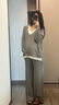革曼孕婦裝秋季套裝2025大碼時(shí)尚外穿高級感孕婦上衣褲子春秋款兩件套 灰色套裝 L(建議115-130斤) 曬單實(shí)拍圖