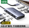 綠聯(lián)Type-C擴展塢USB-C轉HDMI VGA轉換器雷電3拓展塢分線(xiàn)器適用MacBook筆記本電腦iPad平板 6合1 HDMI+網(wǎng)卡+3*USB（50771） 標配 曬單實(shí)拍圖