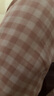 無(wú)印良品（MUJI）[自營(yíng)限定款]無(wú)側縫 雙層紗織睡衣  軟棉棉睡衣 淺粉紅色格紋 L 曬單實(shí)拍圖