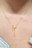周六福玫瑰星辰黃金項鏈女足金吊墜女生日禮物計價(jià)A0613874 約4.15g  曬單實(shí)拍圖
