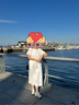 德瑪納【肌膚自然呼吸】夏季氧氣純棉鏤空短袖寬松腰小個(gè)子氣質(zhì)女連衣裙 曬單實(shí)拍圖