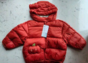 巴拉巴拉童裝兒童羽絨服寶寶男女童2025冬裝新款嬰兒外套保暖上衣泡芙羽絨 紅色小南瓜61003-白鴨絨 110 （充絨量93g 適合3-5歲） 曬單實(shí)拍圖