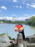 三彩獨醒2025夏季新款法式復(fù)古溫柔風(fēng)波點方領(lǐng)連衣裙收腰長裙F 米白色幾何 L 165/88A 曬單實拍圖