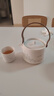 富玉陶瓷景德鎮玲瓏茶具套裝家用輕奢高檔高端泡茶壺茶杯 玉蘭花5頭茶具 曬單實(shí)拍圖