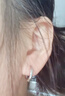周六福（ZLF） S925銀飾耳釘女高級感氣質(zhì)冷淡風(fēng)簡(jiǎn)約百搭耳飾送女友 耳釘一對 曬單實(shí)拍圖