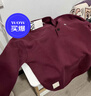 美式休閑POLO立領(lǐng)衛衣男新款春秋款重磅男裝寬松大碼潮牌內搭衣服 八佳-WY11-紅色 XL -體重 120-135斤 曬單實(shí)拍圖