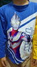 ULTRAMAN奧特曼男童長(cháng)袖春秋薄款兒童帥氣T恤 AHM96179藍色 110 曬單實(shí)拍圖