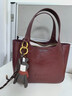 南風(fēng)Chio2nd冬月童話(huà)真皮牛皮小托特包包女包秋冬紅色手提單肩斜挎包 圖片色【送小熊掛件】 曬單實(shí)拍圖