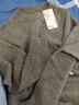 無(wú)印良品（MUJI）男式安第斯羊毛圓領(lǐng)毛衣男款針織衫羊毛衫25年秋冬新品男裝 卡其綠 L （175/100A） 曬單實(shí)拍圖