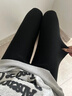 完美記憶高腰打底褲女秋冬保暖外穿顯瘦提臀收腹連褲襪 深灰色無(wú)絨連腳款 曬單實(shí)拍圖