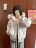 托瑪菲羽絨棉服女冬季2025新款小個(gè)子韓版工裝棉衣外套加厚中學(xué)生棉襖子 淺灰色 S 碼 曬單實(shí)拍圖