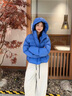 波司登（BOSIDENG）25新款羽絨服女短明星同款90絨泡芙脫卸帽冬厚保暖外套B250243102 【明星同款色】布魯斯藍5A34 S 160/84A 體重約110-125斤 曬單實(shí)拍圖
