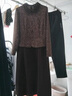皮爾卡丹長(cháng)袖連衣裙女今年流行春秋十三行品牌中老年媽旗袍假兩件針織套裝 咖色-早秋流行穿搭春秋款連衣裙女長(cháng)袖2025新 L (適合106-115斤) 曬單實(shí)拍圖