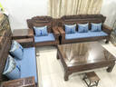 景典 紅木家具 非洲雞翅木(學(xué)名：非洲崖豆木) 中式古典實(shí)木沙發(fā)客廳 全實(shí)木客廳家具 福祿呈祥123五件套 曬單實(shí)拍圖