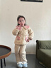 班喜迪女童睡衣冬裝2026新款兒童洋氣加絨加厚套裝女寶寶冬季夾棉家居服 米色 110 曬單實(shí)拍圖