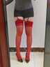 SK「繁夢(mèng)引」黑絲女薄款防勾絲黑色性感吊帶襪情調蕾絲一體長(cháng)筒襪 愛(ài)麗絲酒紅 均碼  推薦身高155-180cm 曬單實(shí)拍圖