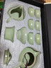 金鑲玉功夫茶具整套裝帶茶盤(pán)一體式陶瓷汝窯泡茶自動(dòng)上水電熱水壺 連余 曬單實(shí)拍圖