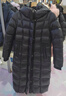 坦博爾鵝絨服女長款連帽收腰顯瘦加厚保暖女士羽絨服550890D極光黑180 曬單實(shí)拍圖