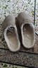 七色紡勃肯防水棉拖鞋男士保暖情侶厚底外穿防滑加絨室內家居包頭棉鞋 摩卡棕 38-39 【適合37-38】 曬單實(shí)拍圖