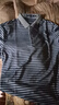 夢(mèng)特嬌（MONTAGUT）夏季男士polo衫短袖翻領(lǐng)條紋抗皺百搭休閑T恤冰感舒適藍色 XL/52 曬單實(shí)拍圖