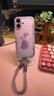 GGUU 小熊適用iPhone17promax手機殼17Pro蘋果17保護套Air蘋果16新款15女16pro帶掛繩14防摔13玻璃12 草紫色-氣球小熊送手提掛繩 iPhone17 曬單實拍圖