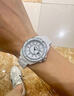 蔻馳蔻馳PRESTON陶瓷鑲鉆白盤(pán)石英女表 曬單實(shí)拍圖