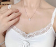 逐青999足銀花朵鋯石項鏈女生小眾甜美純銀鎖骨鏈吊墜送女友生日禮物 999足銀花朵鋯石項鏈 曬單實(shí)拍圖