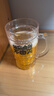創(chuàng  )意啤酒杯透明塑料大容量扎啤杯寬口雙層冰箱冷凍冰杯400ml 我命由我不由天 曬單實(shí)拍圖