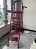 憶琳居梯子家用安全人字梯折疊伸縮多功能樓梯便捷扶梯加厚安全步梯紅五 曬單實(shí)拍圖