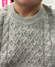 森馬（Semir）森柔毛衫|針織衫男可機(jī)洗絞花毛衣純色內(nèi)搭上衣冬情侶裝寬松 灰色調(diào)00322 XL 曬單實(shí)拍圖